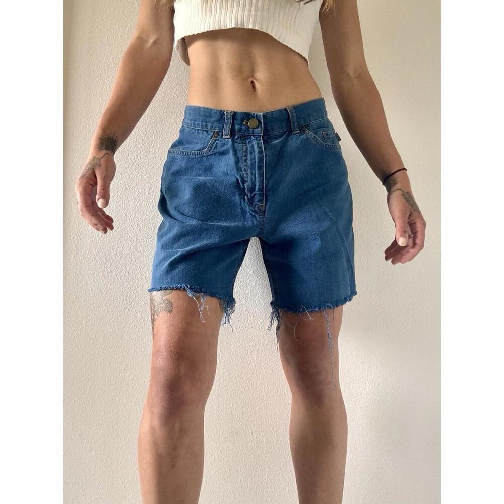 Vintage Y2K Polo Jeans Co Ralph Lauren Women Size 6 OG Blue Cutoff Shorts Cotton